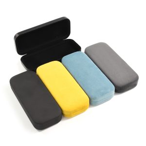 Custom Logo Velvet Eyeglasses Case Hard Metal Reading Glasses Case for Optics Spectacle