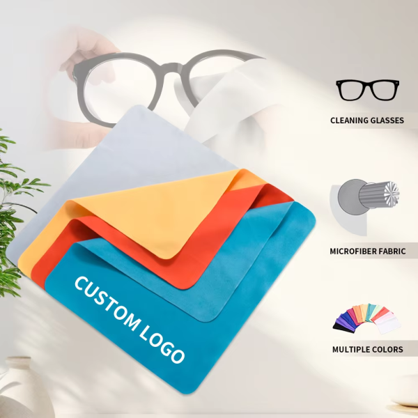 Wholesale Custom logo Glasses Lens Cleaning Cloth Sunglasses Cleaning Wipes Printed Microfiber Screen Office Cleaning Cloth