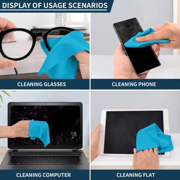 Wholesale Custom logo Glasses Lens Cleaning Cloth Sunglasses Cleaning Wipes Printed Microfiber Screen Office Cleaning Cloth - Image 6