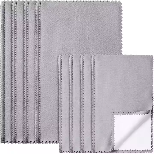 Hot Sale Customized Logo Four Layer Microfiber Jewelry Polishing Cloth for Gold Silver Platinum Jewelry Silver Polishing Cloth