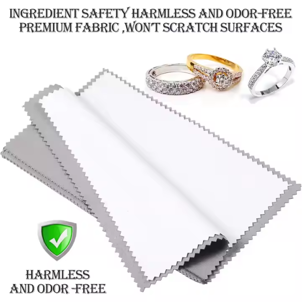 Hot Sale Customized Logo Four Layer Microfiber Jewelry Polishing Cloth for Gold Silver Platinum Jewelry Silver Polishing Cloth - Image 4