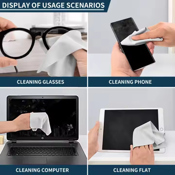 High Quality Custom Logo Printed Microfiber Eyeglasses Cleaning Cloth Eco-Friendly Sunglasses Cloth Office Eyeglasses Cloth - Image 7