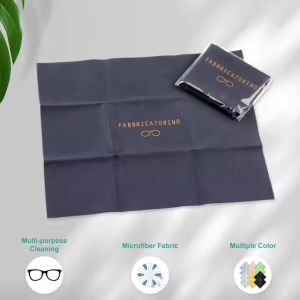Hot Sale Microfiber Cleaning Cloth with Toothed Edge Eco-friendly 20g Embossed logo Microfiber Anti-fog Glasses Cleaning Cloth