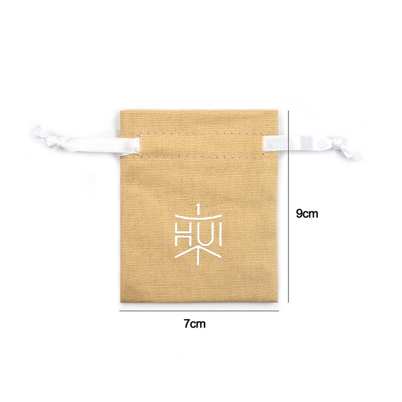 Polyester Linen Jewelry Pouch