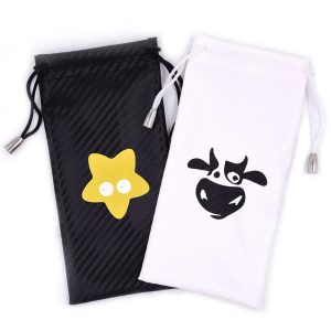 PU Leather Sunglasses Drawstring Pouch