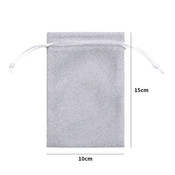Polyester Shiny Drawstring Jewelry Pouch - Image 2