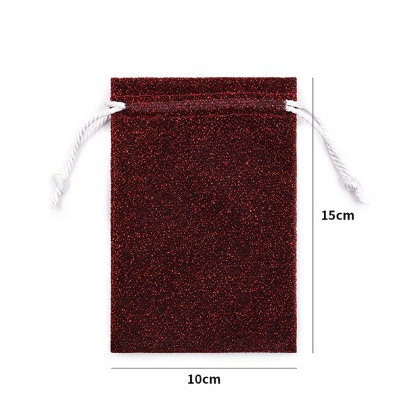 Polyester Shiny Drawstring Jewelry Pouch - Image 3