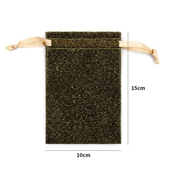 Polyester Shiny Drawstring Jewelry Pouch - Image 4
