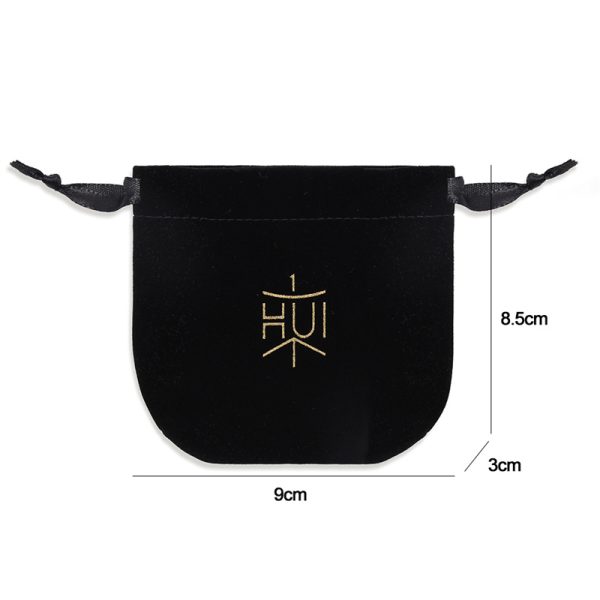 Drawstring Flocking Soft Jewelry Pouch - Image 2