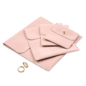 Wholesale Leather snap buttons jewelry pouch Manufacturers