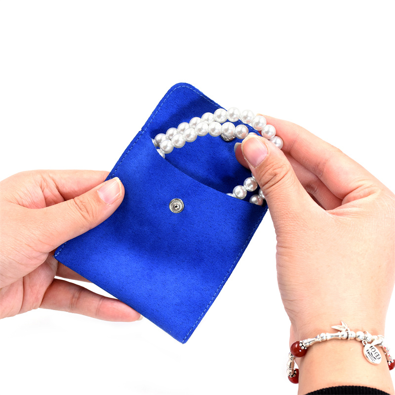 Wholesale Microfiber Button Jewelry Pouch Manufacturers