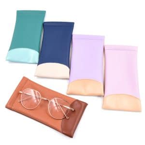 PU Leather Shrapnel Glasses Pouch
