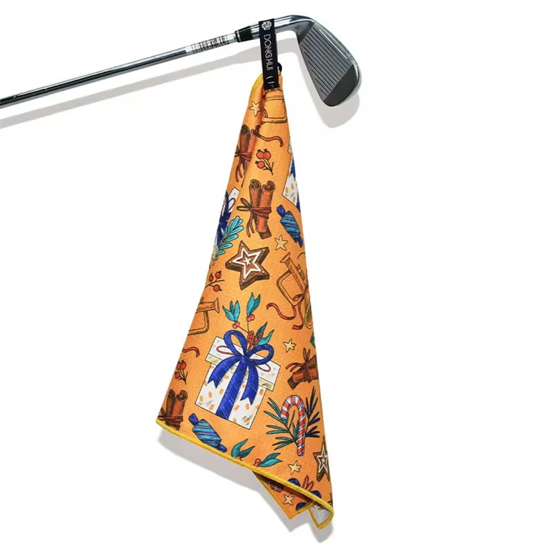 Printed Microfiber Golf Towel - Image 2