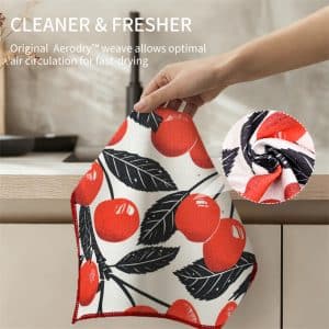 Cherry Print Kitchen Towel