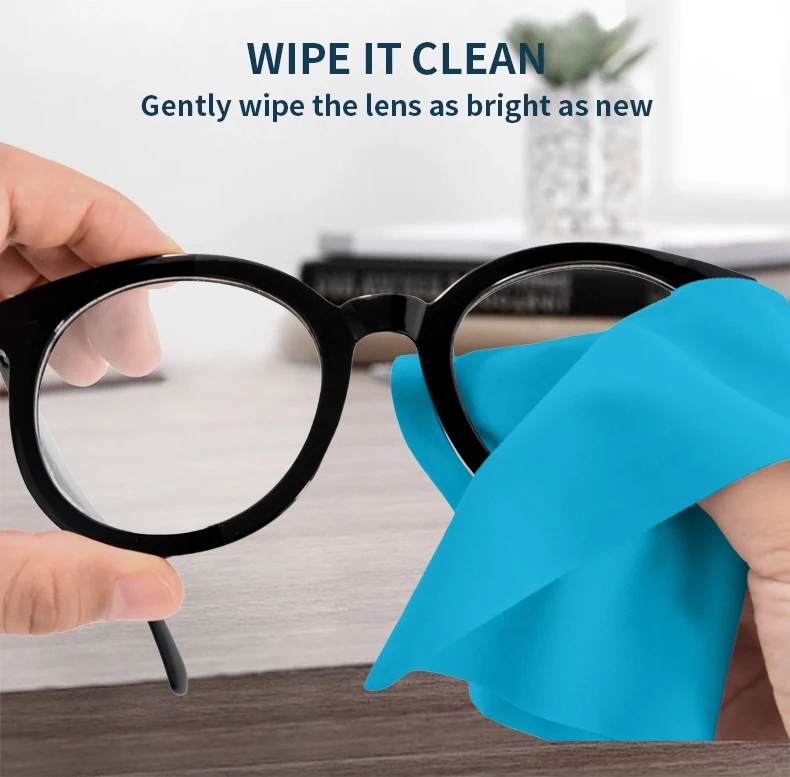 Wholesale Custom logo Glasses Lens Cleaning Cloth Sunglasses Cleaning Wipes Printed Microfiber Screen Office Cleaning Cloth