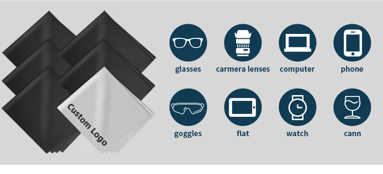 High Quality Custom Logo Printed Microfiber Eyeglasses Cleaning Cloth Eco-Friendly Sunglasses Cloth Office Eyeglasses Cloth