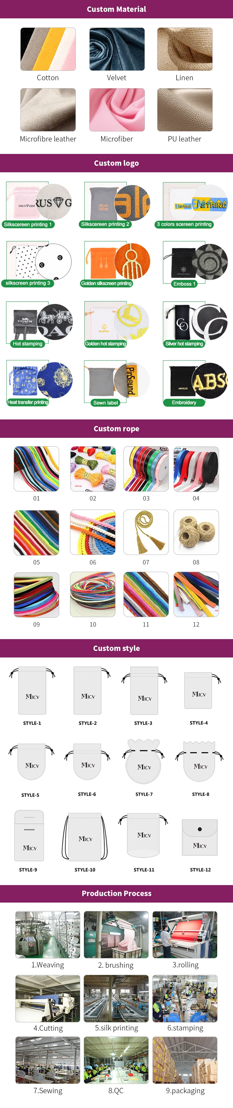 Luxury Velvet Jewelry Bag Pouch for Gift Bracelet Necklace Earring Packing