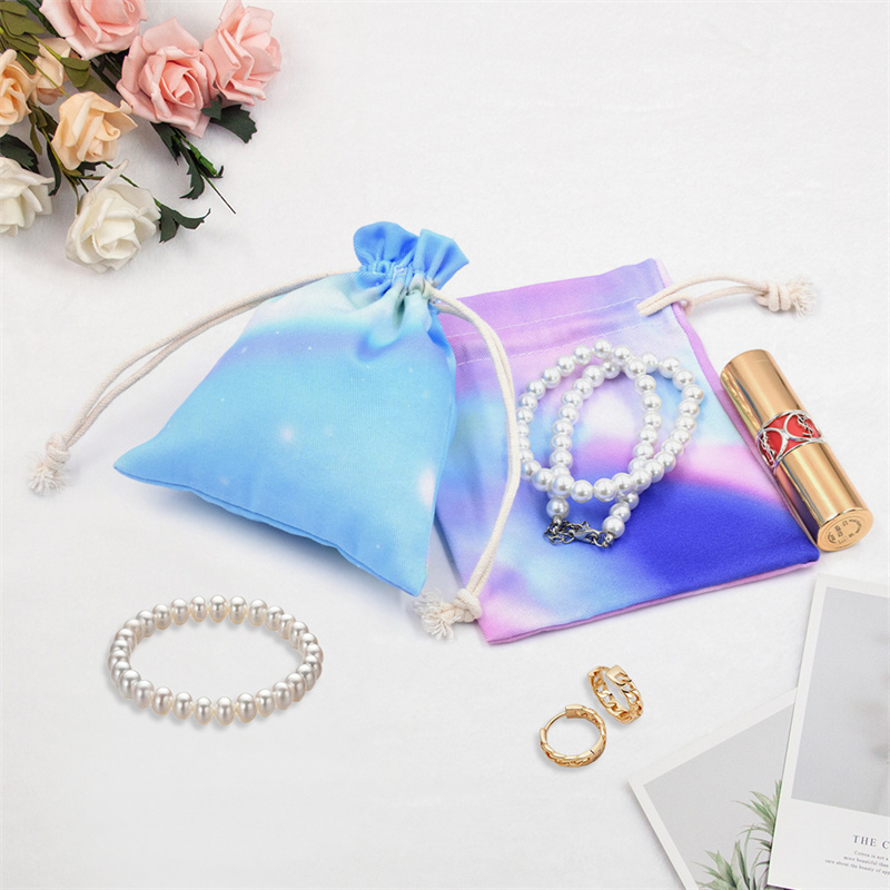 Starry Sky Polyester Jewelry Pouch