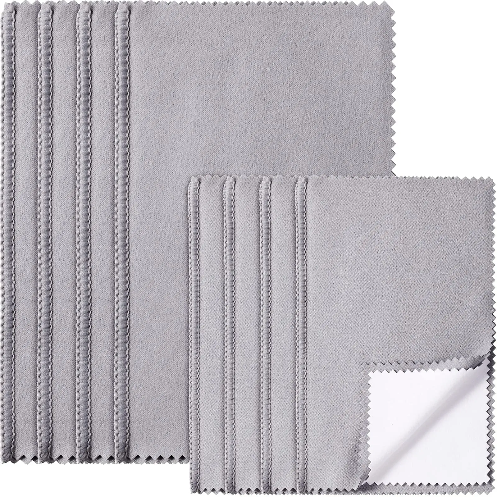 Hot Sale Customized Logo Four Layer Microfiber Jewelry Polishing Cloth for Gold Silver Platinum Jewelry Silver Polishing Cloth