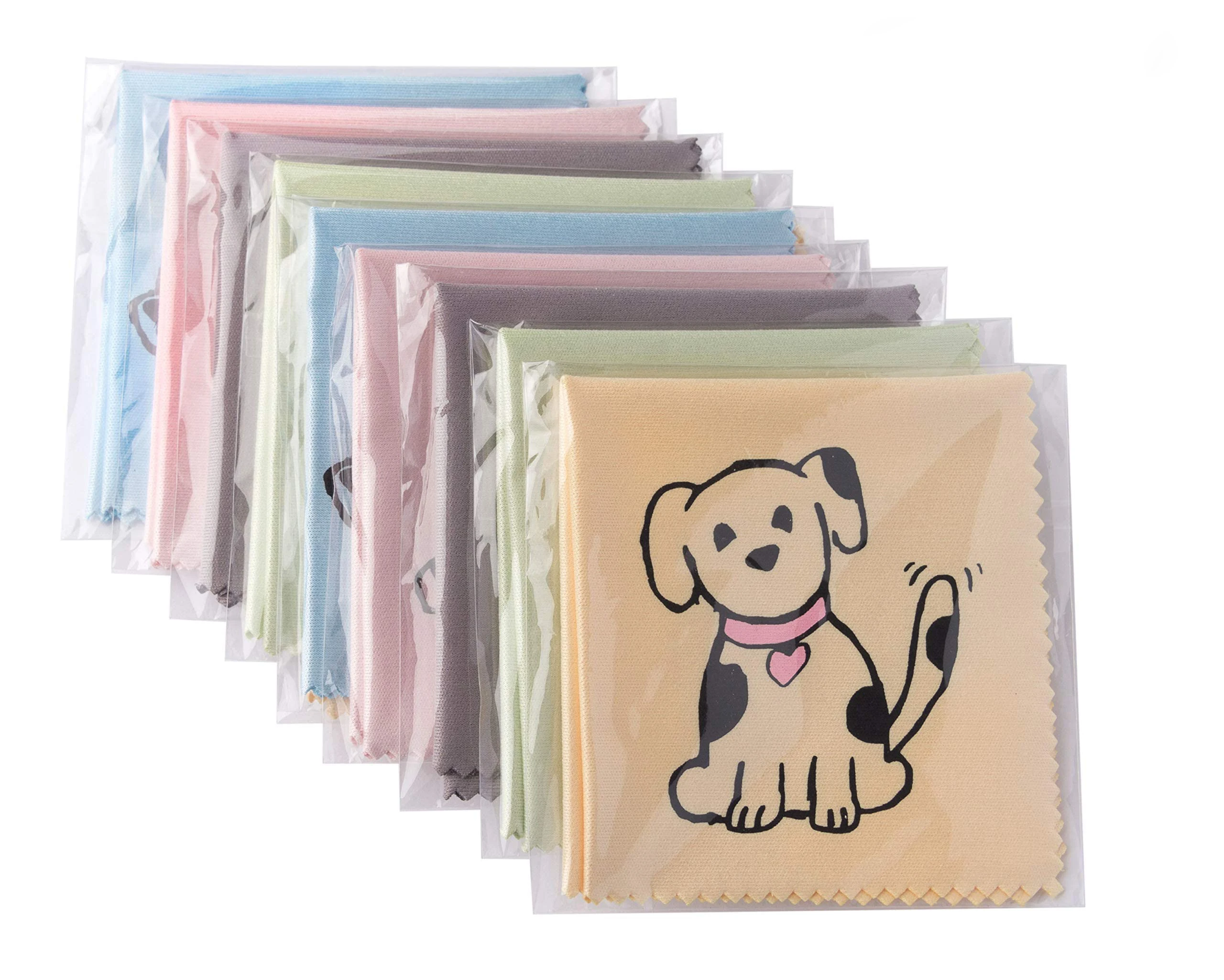 Eastsunshine Hot Sale Cartoon Microfiber Glasses Cleaning Cloth OPP Bag Packaging Optical Lens Customized logo Glasses Cloth